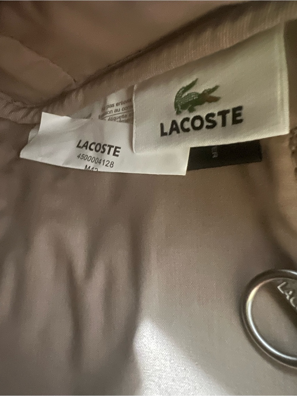 Not for sale Lacoste Black Toiletry Barrel Bag with White Logo Print - Picture 8 of 11